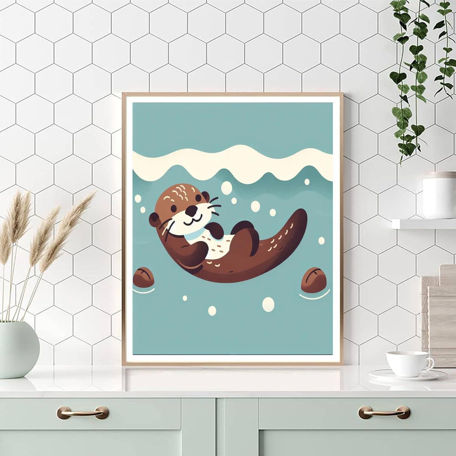 Serene Sea Otter Paint By Numbers Art
