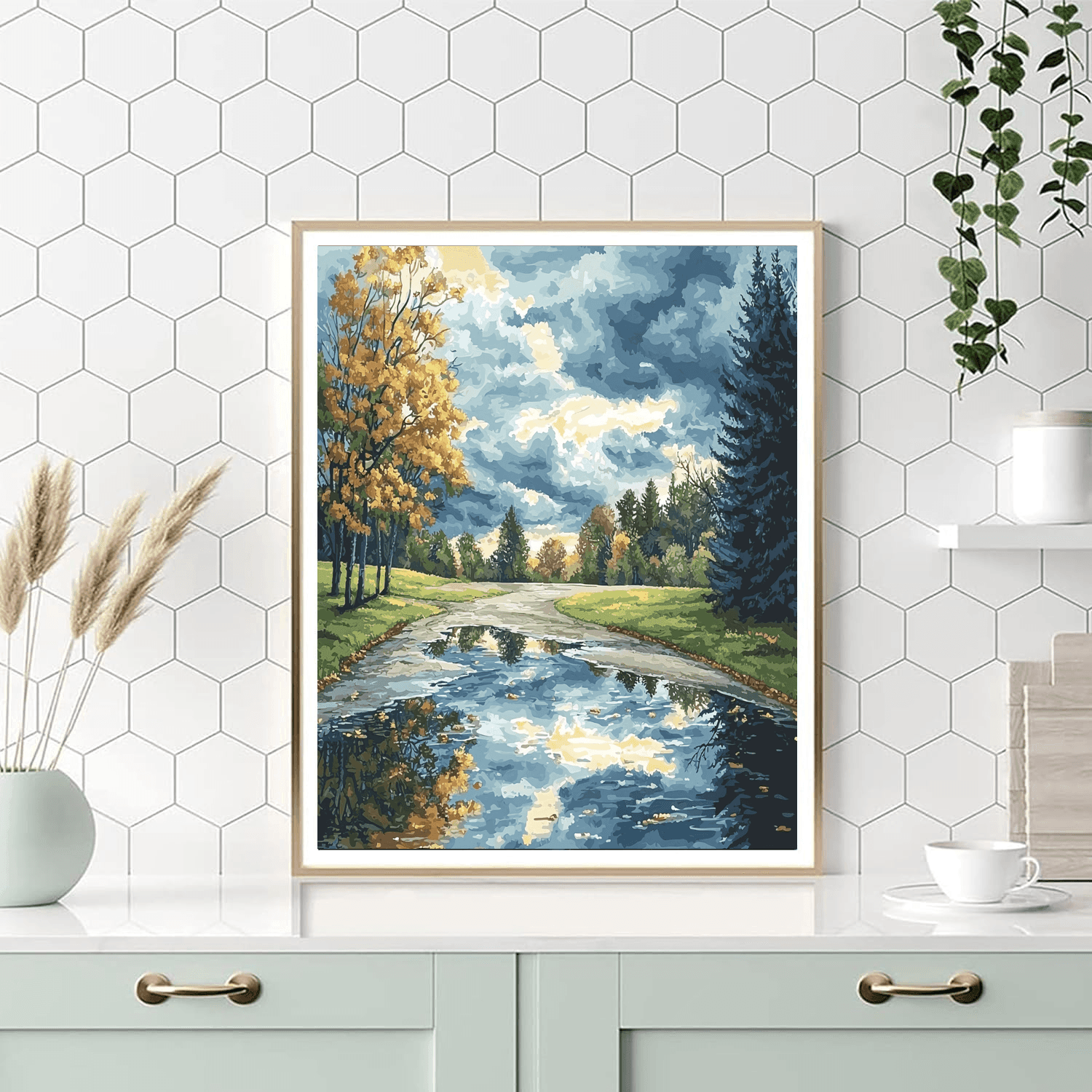 Edvard Munch Inspired Expressionist Rainy Day  Paint By Numbers Kits