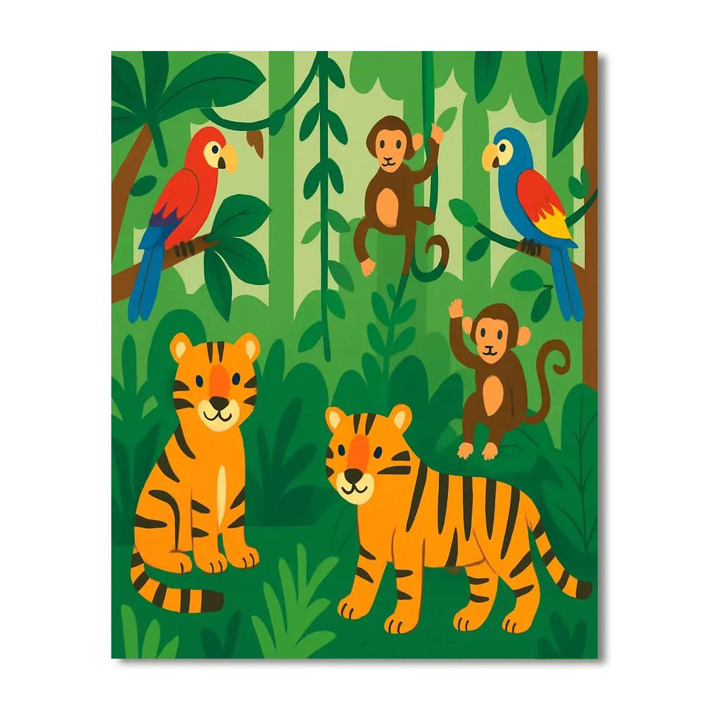 Mysterious Deep Jungle Painting By Numbers Kit
