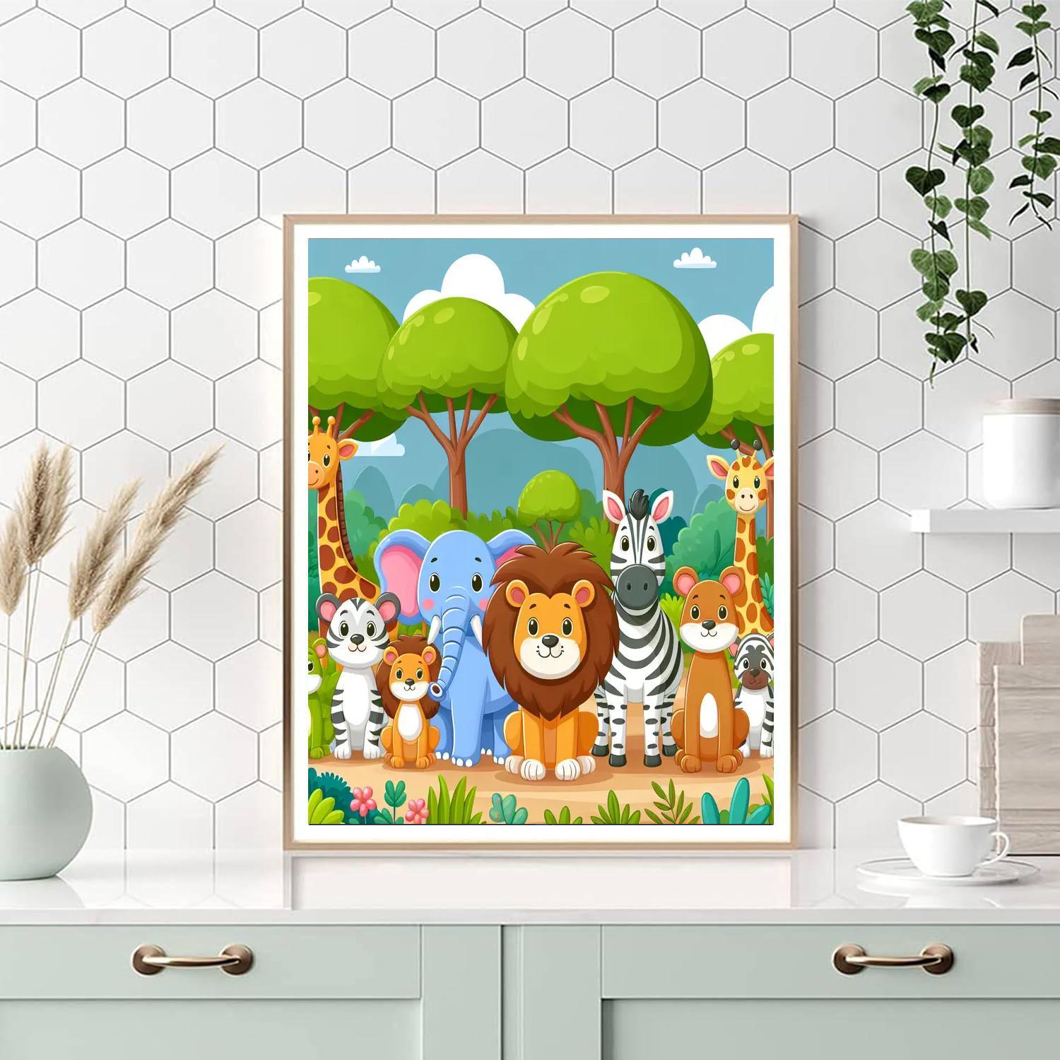 Zoo Animals In The Wild Paint By Number