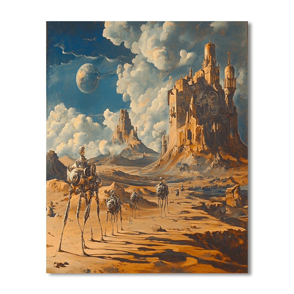 Salvador Dali Inspired Mechanical Safari Expedition  Paint By Numbers