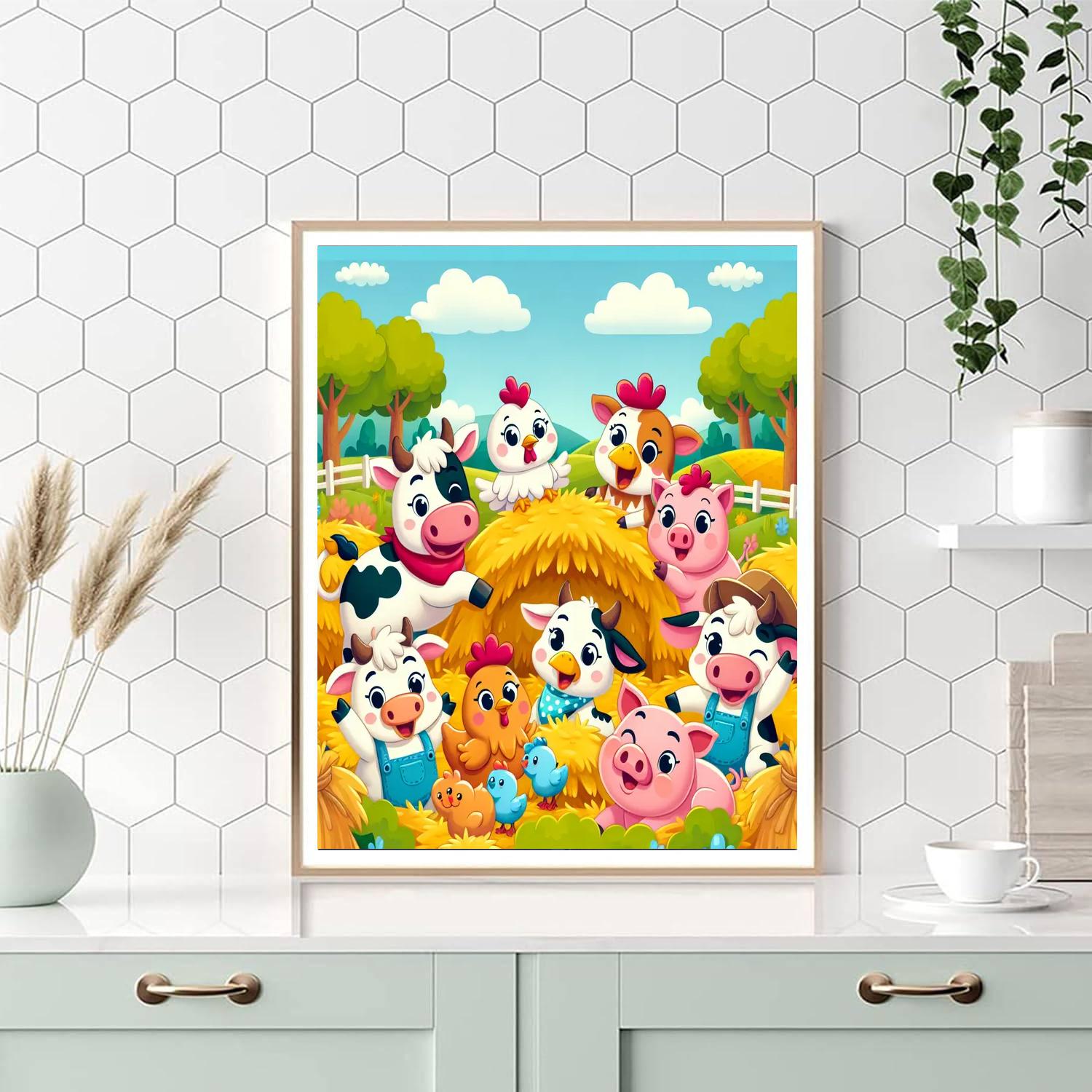 Friendly Farm Fiesta Painting By Numbers Kit