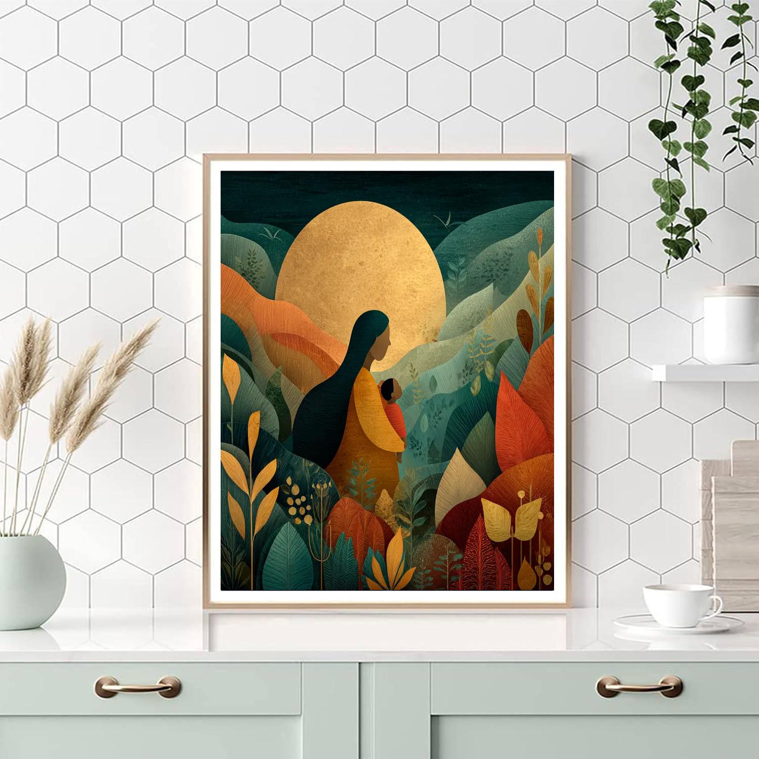 Embrace Of Mother Earth Painting Number Kit