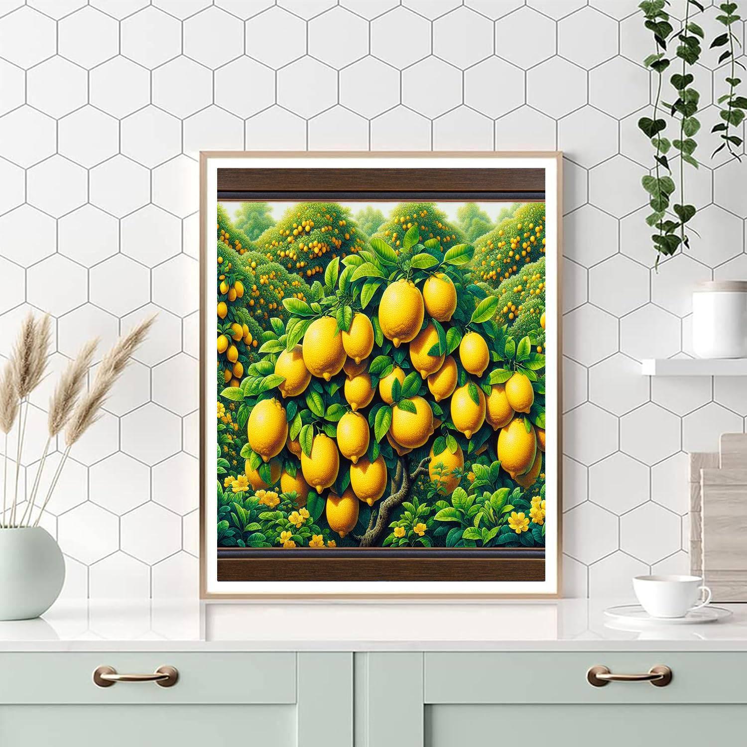 Lively Lemon Grove Paint By Numbers Art