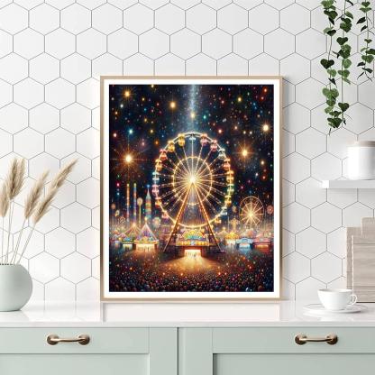 Playful Carnival Night Number Painting