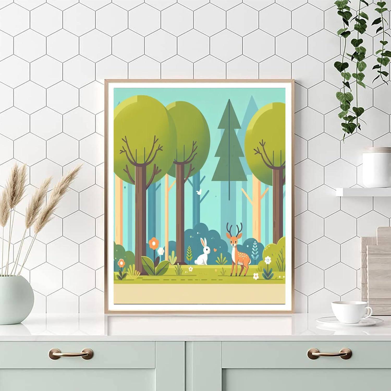 Cozy Woodland Getaway Paint By Color