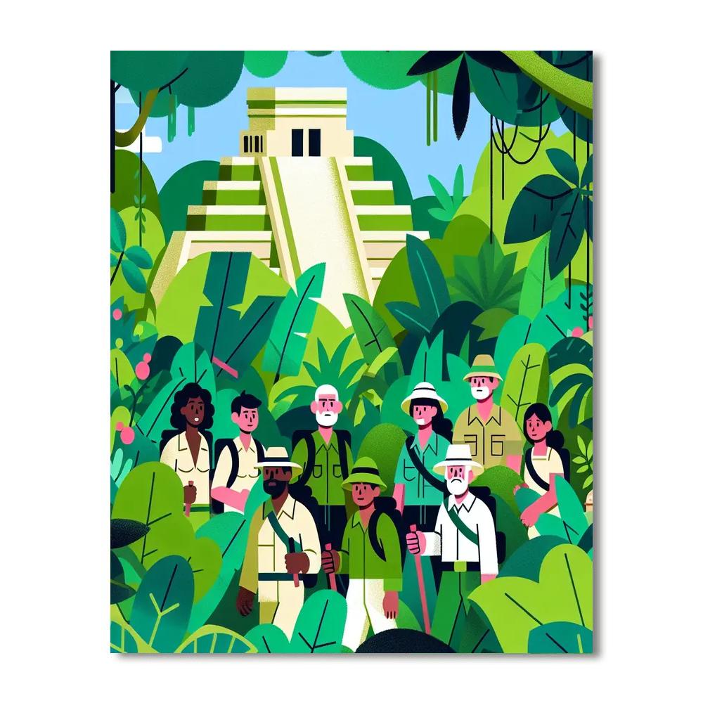 Secret Jungle Expedition Painting Number Kit