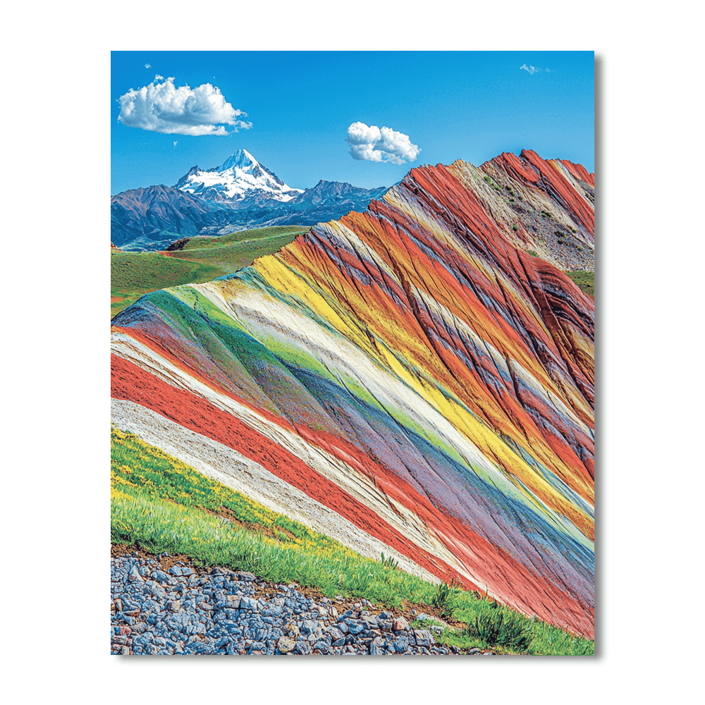 Rainbow Mountain Painting Number Kit