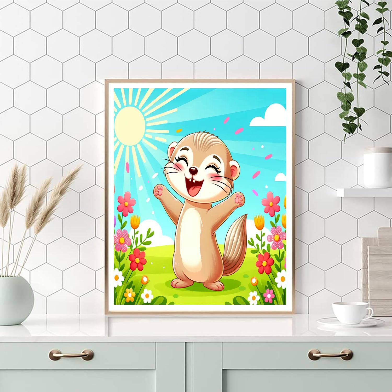 Frolicking Ferret Numbered Painting Kits