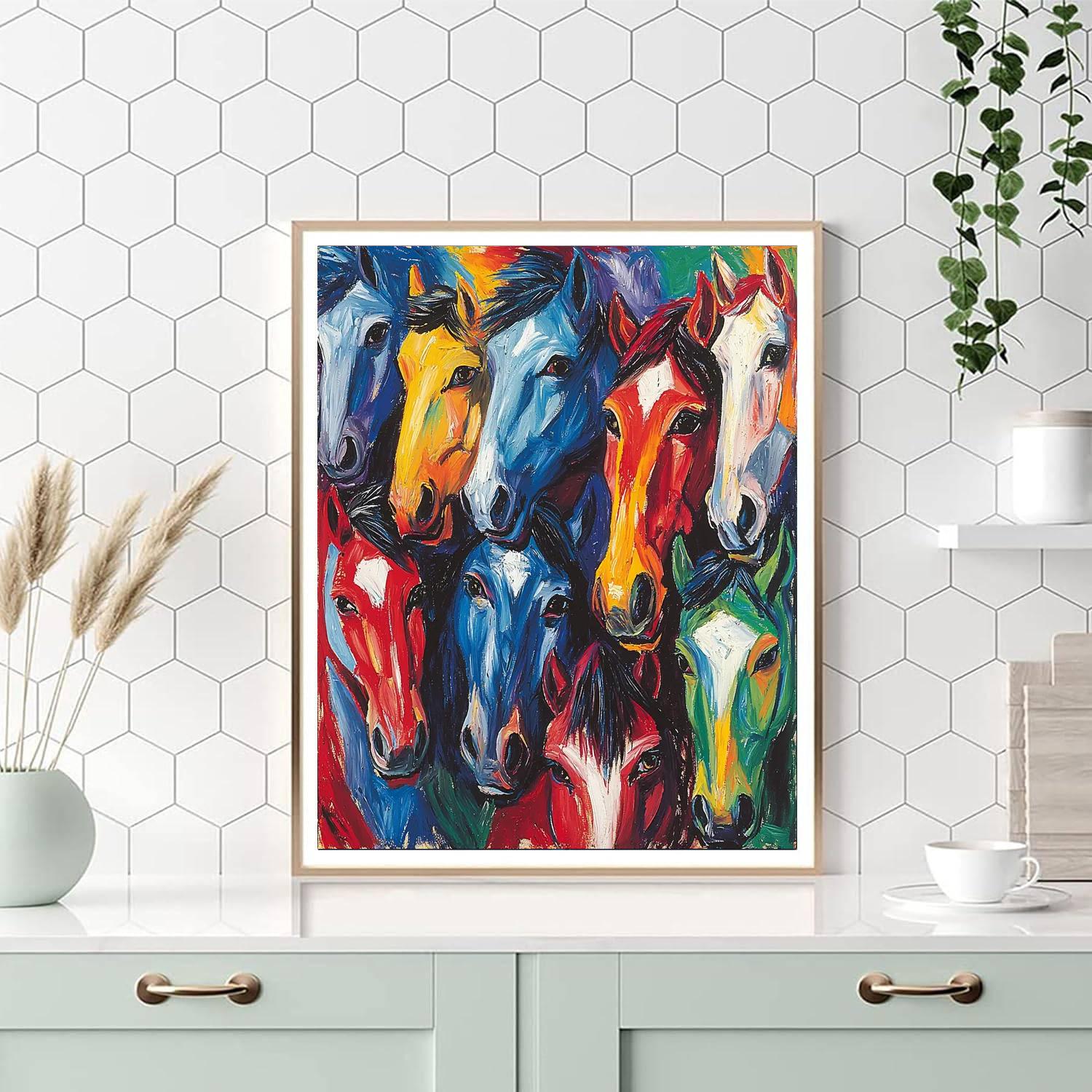 Franz Marc Inspired Expressionist Animal Kingdom  Numbered Painting Kits