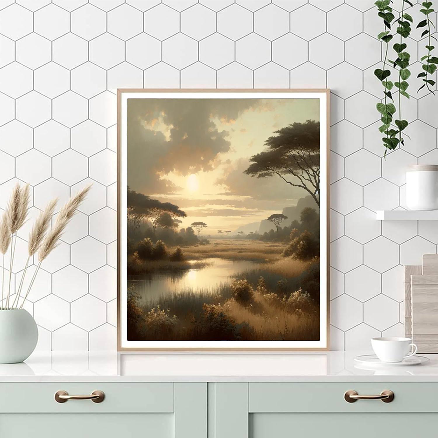 Elephant's Gentle Stroll DIY Paint By Numbers