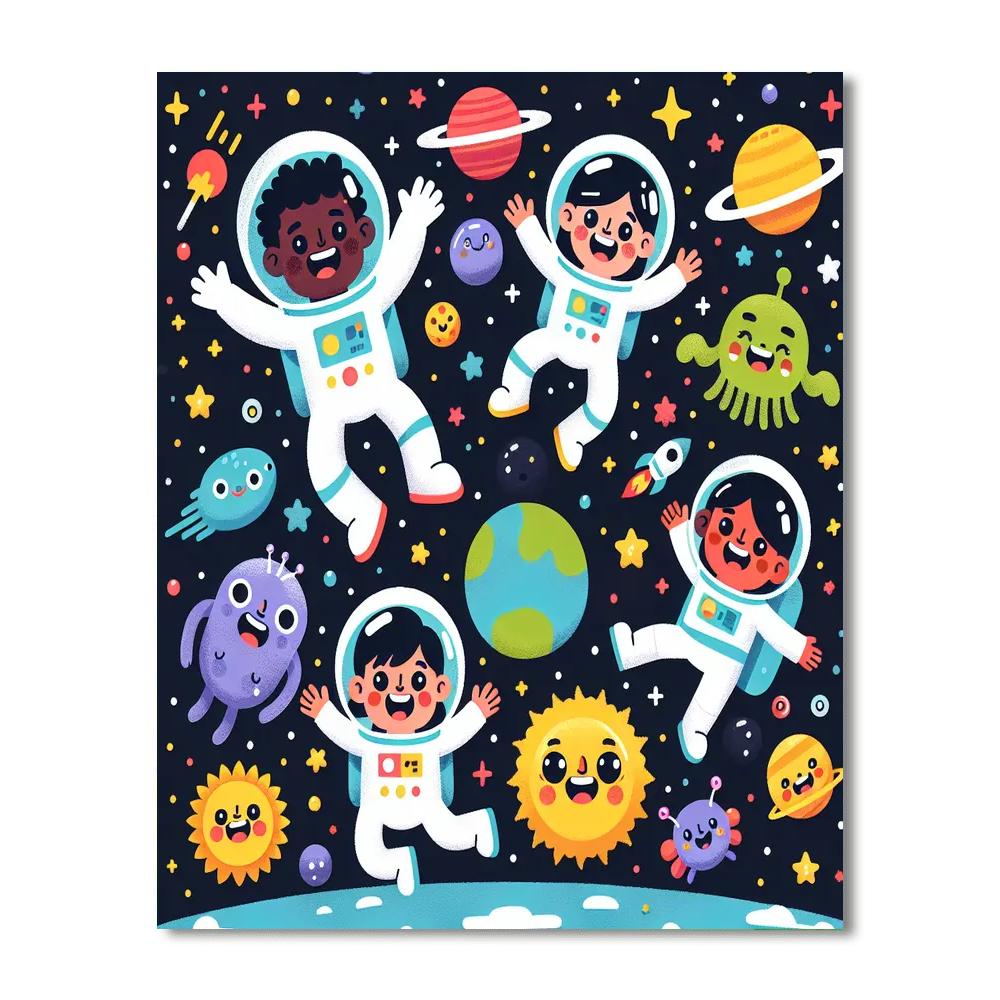 Exploring Space Together Paint By Numbers