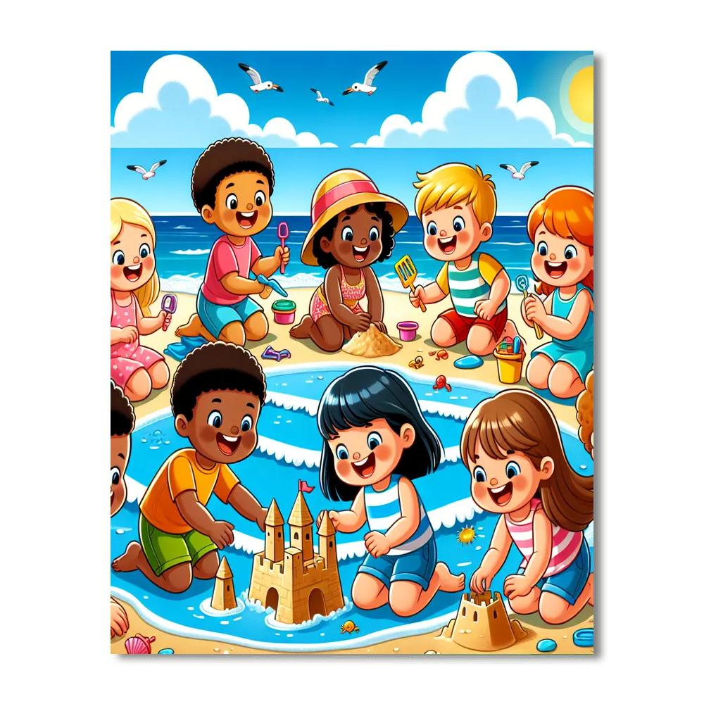 The Fun At The Beach DIY Paint By Numbers