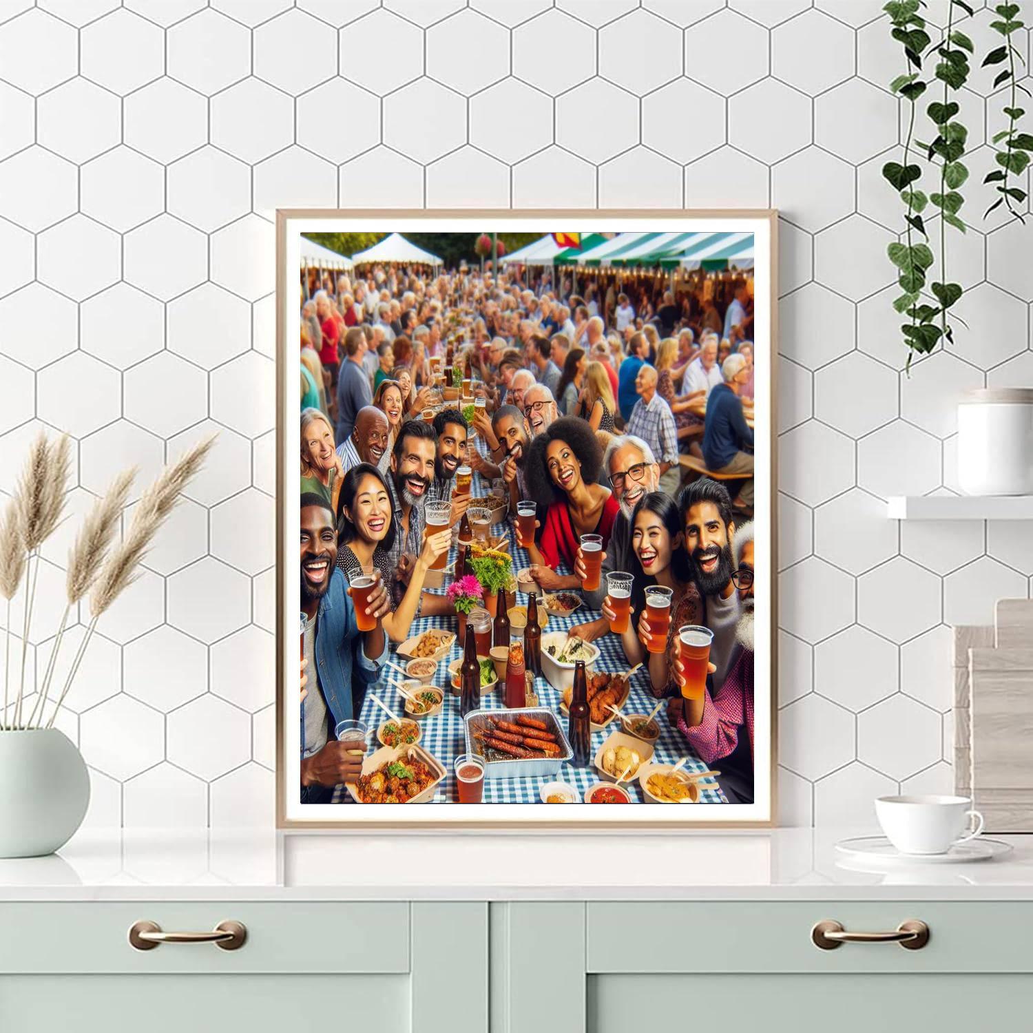 Tavern In The Square - Usa Painting By Numbers Kit