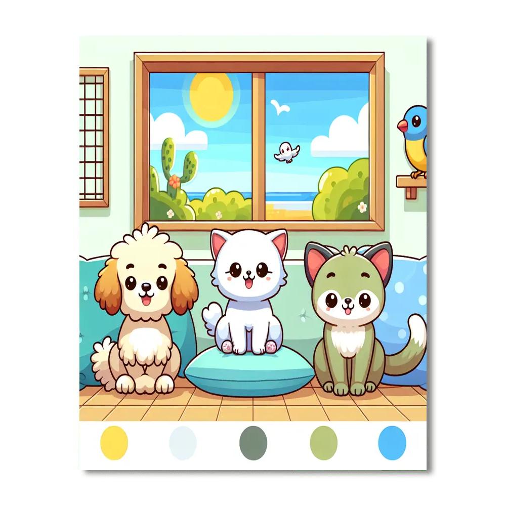 My Pet Friends Number Painting