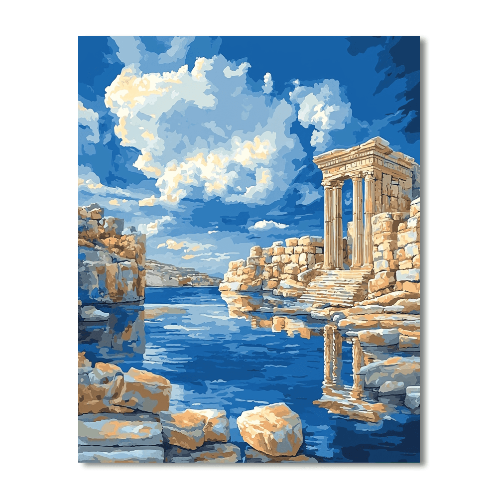 John William Waterhouse Inspired Historic Ruins Mystery  Painting By Numbers Kit