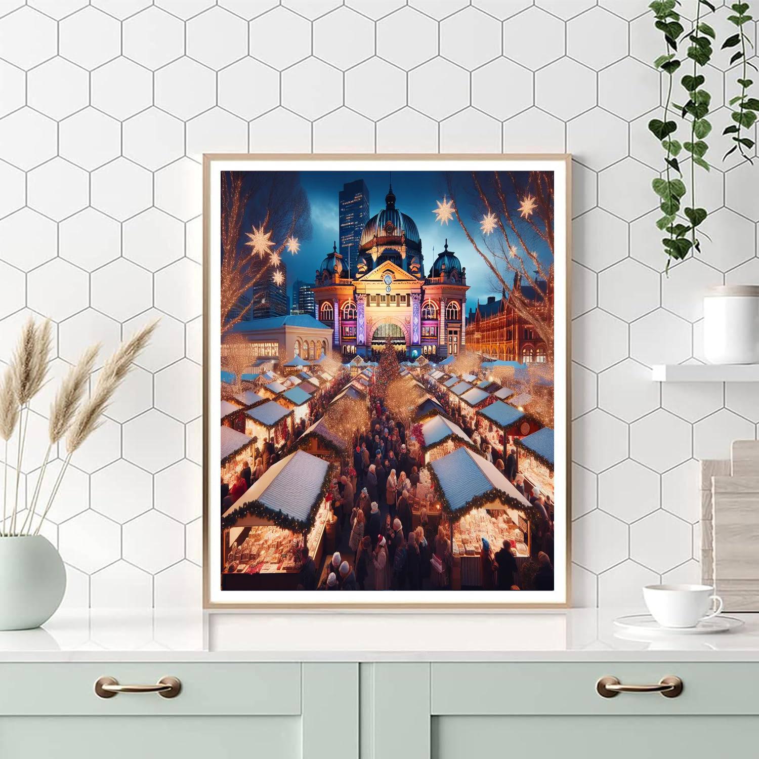 Trafalgar Square Christmas Market Paint By Number