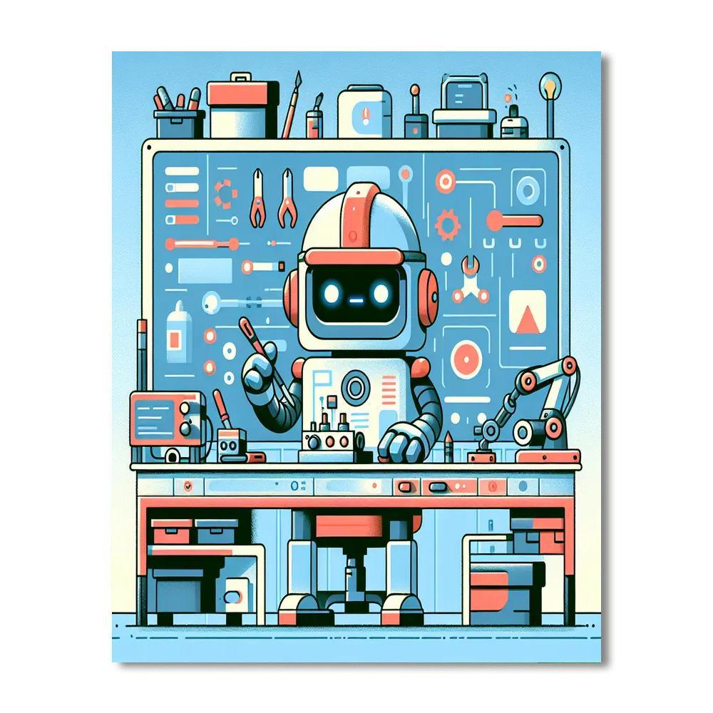 Robot Engineer's Quest Paint By Number