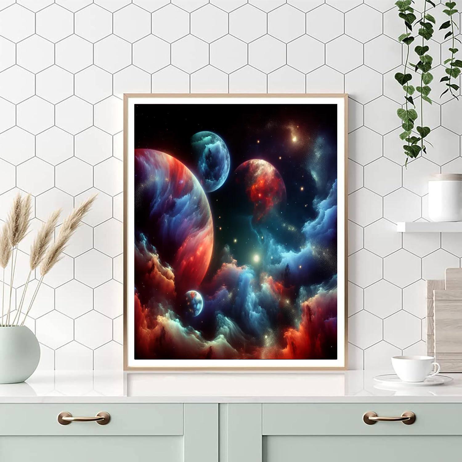 Celestial Planetary Marvels Painting Number Kit