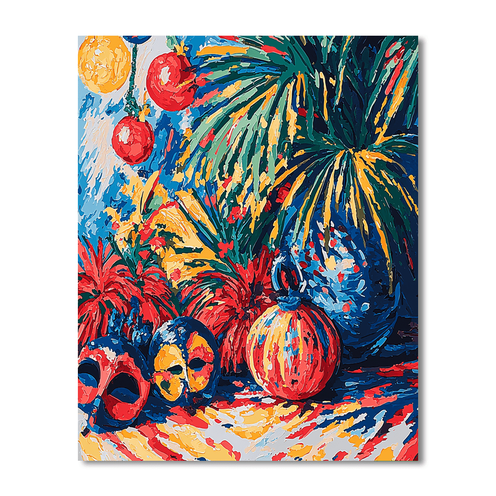 Pablo Picasso Inspired Carnival Festivity  Paint By Numbers