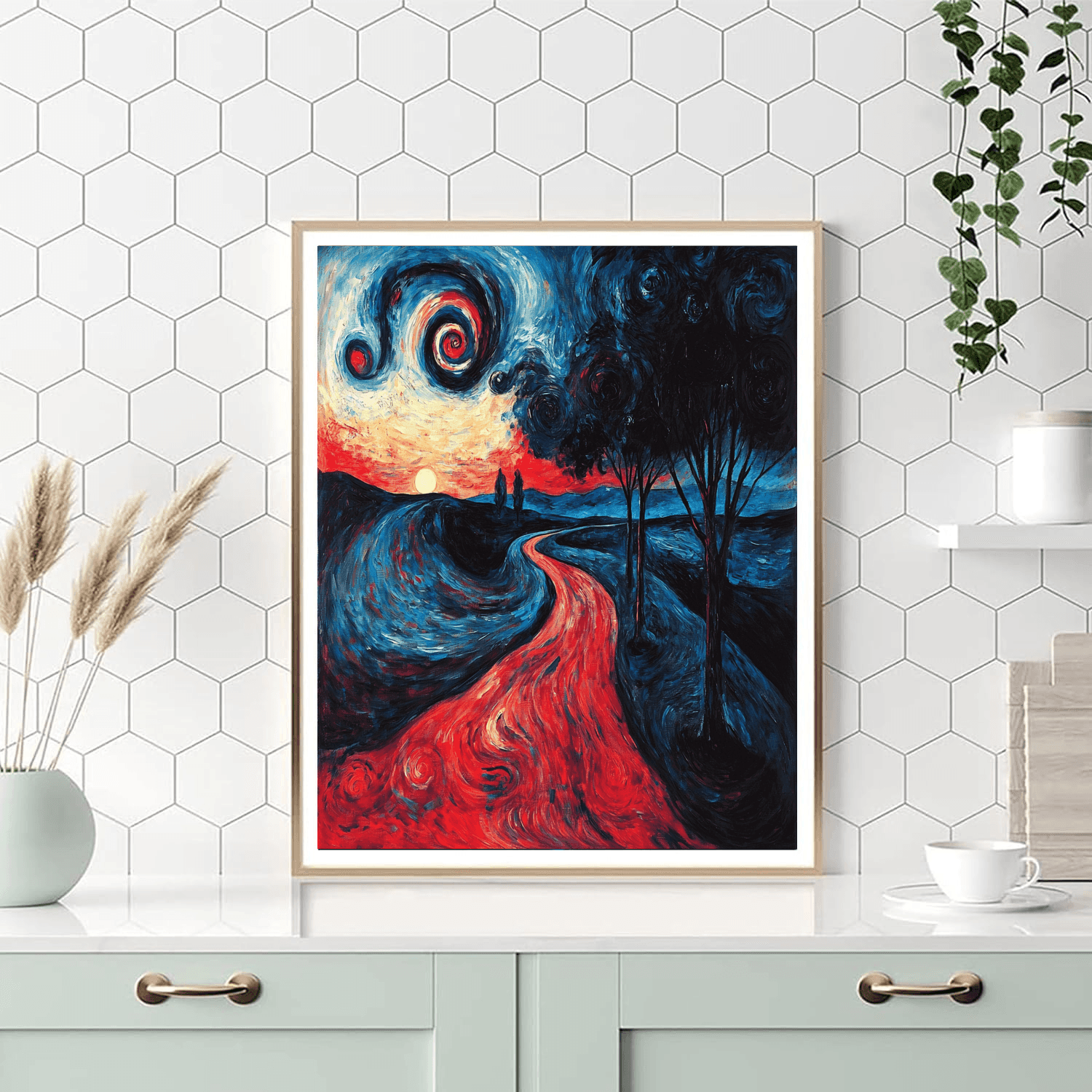 Edvard Munch Inspired Emotional Landscape  Paint By Number