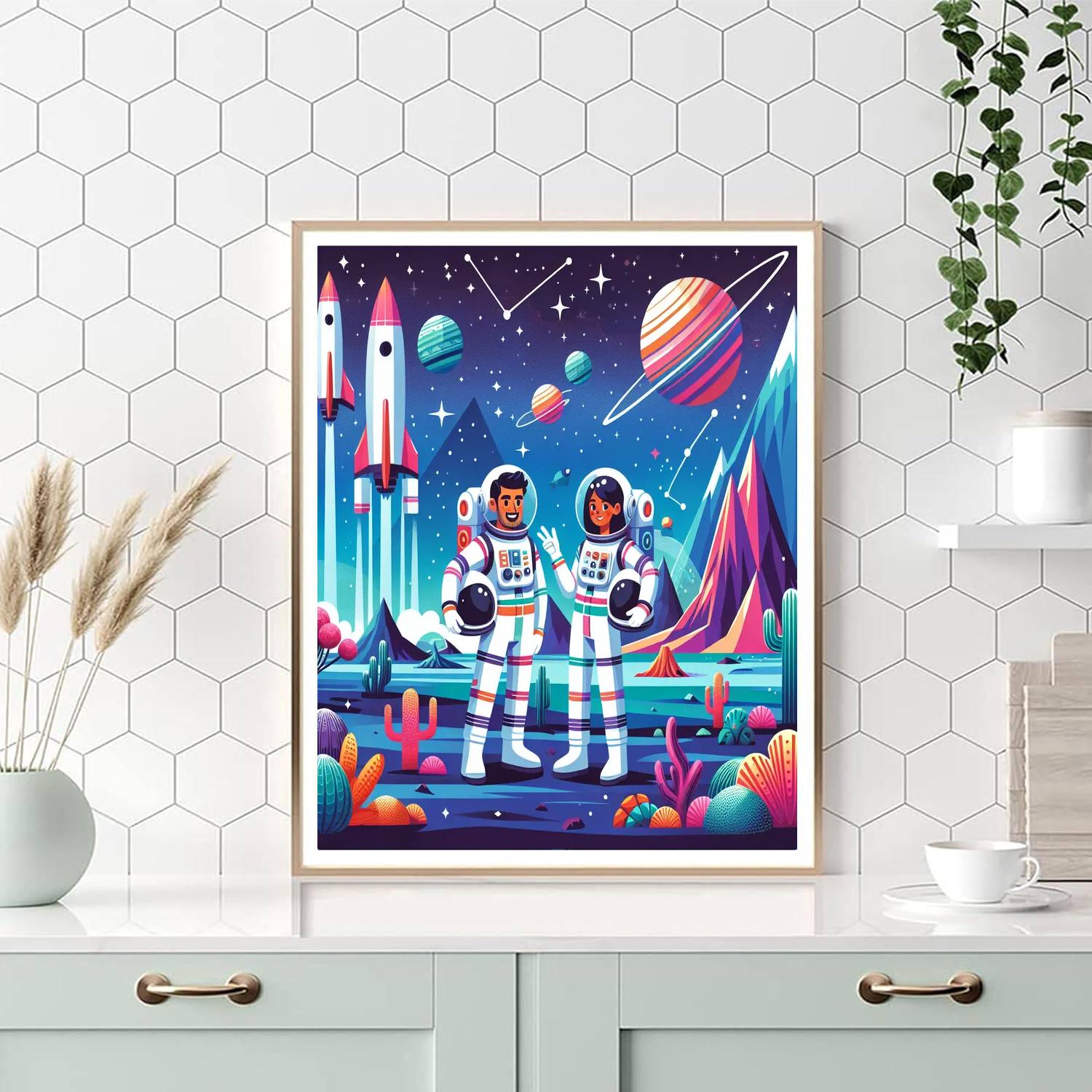 Lunar Discovery Voyage Paint By Numbers Art