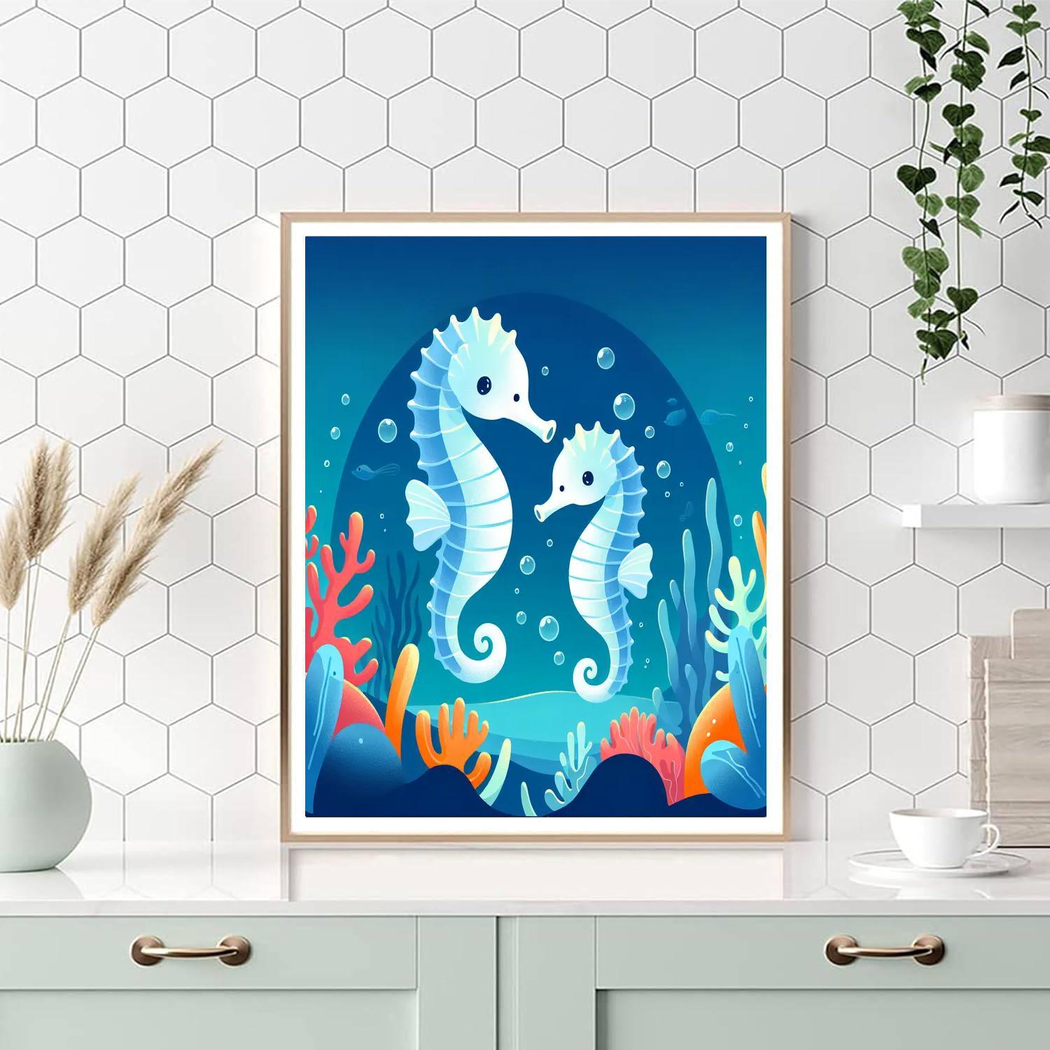 Seahorse Symphony Paint By Color
