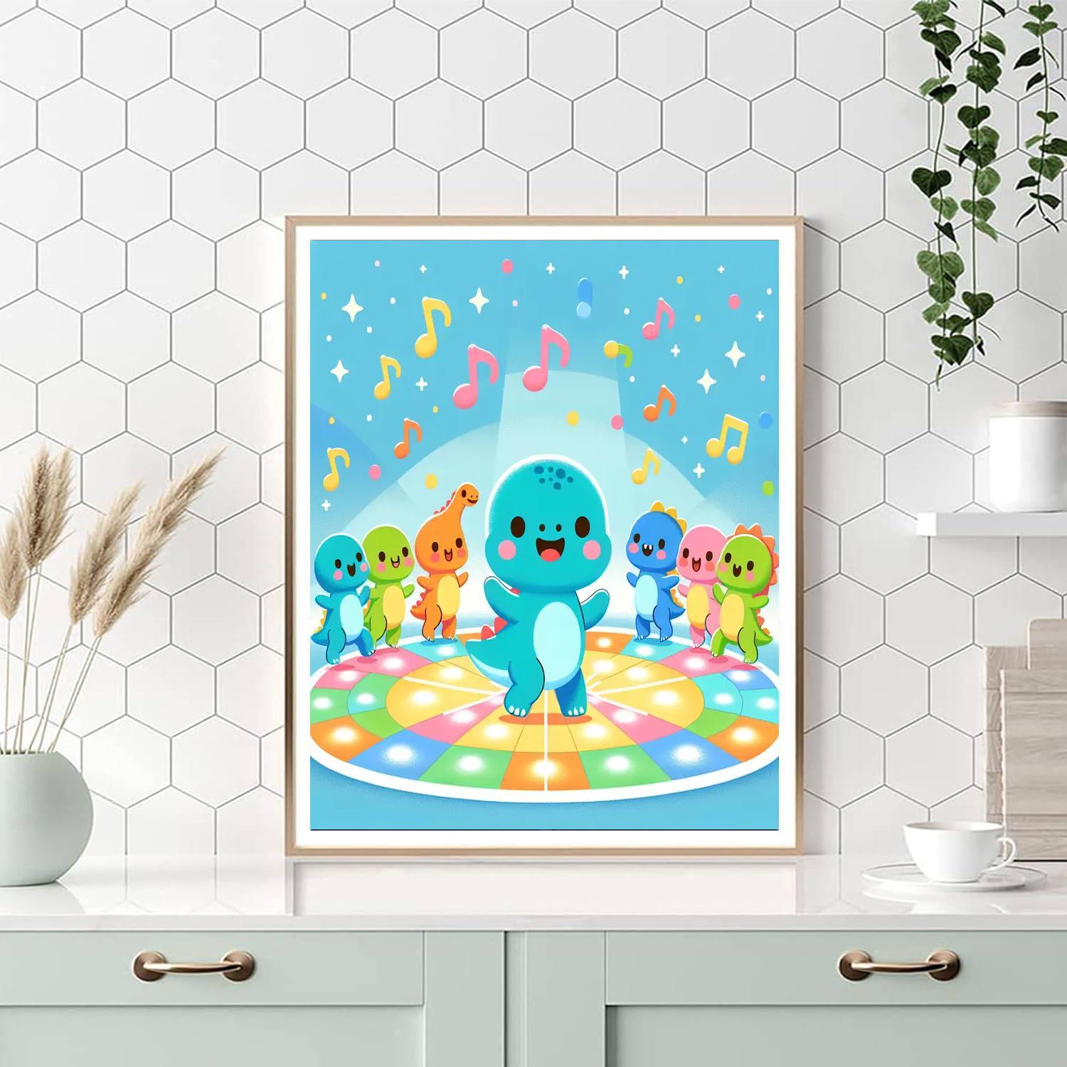 Dino Disco Party Numbered Painting Kits