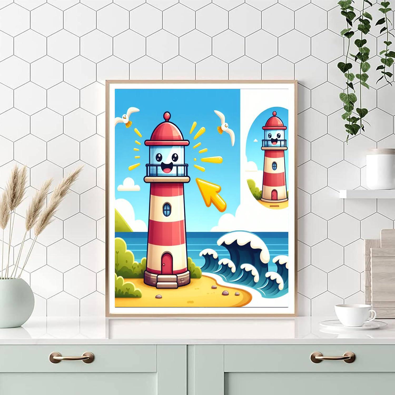 Lively Lighthouse Numbered Painting Kits