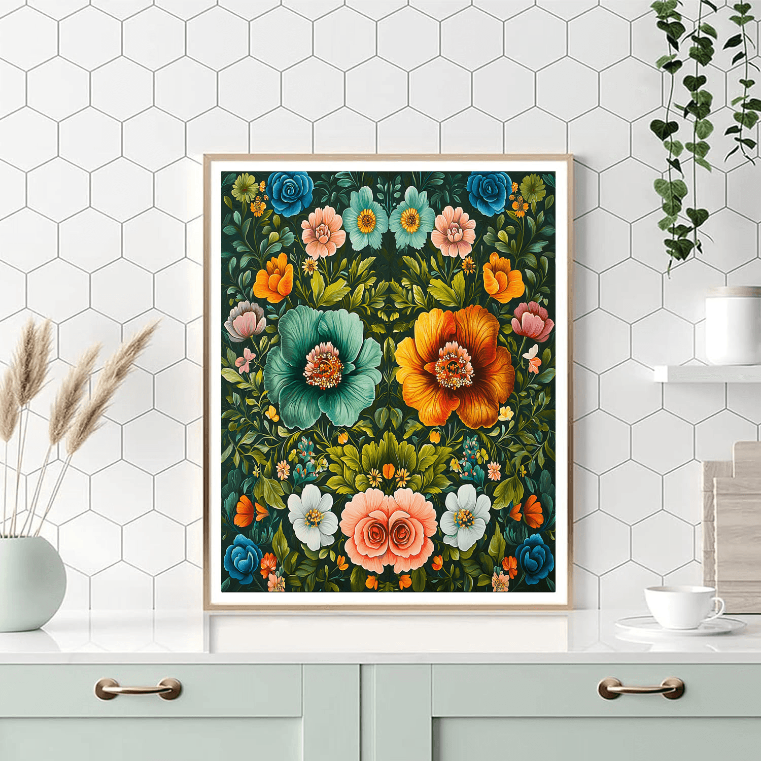 Frida Kahlo Inspired Frida's Mystical Flora  Painting By Numbers Kit