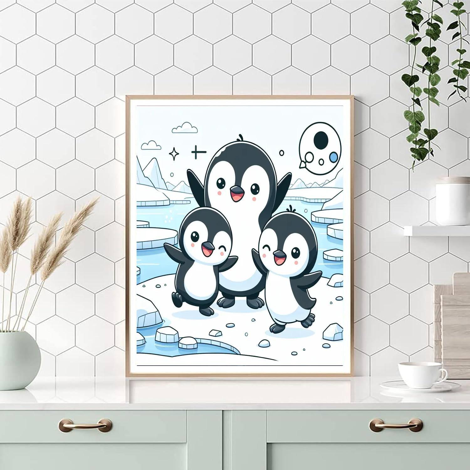 Penguin Family Adventure Paint By Number