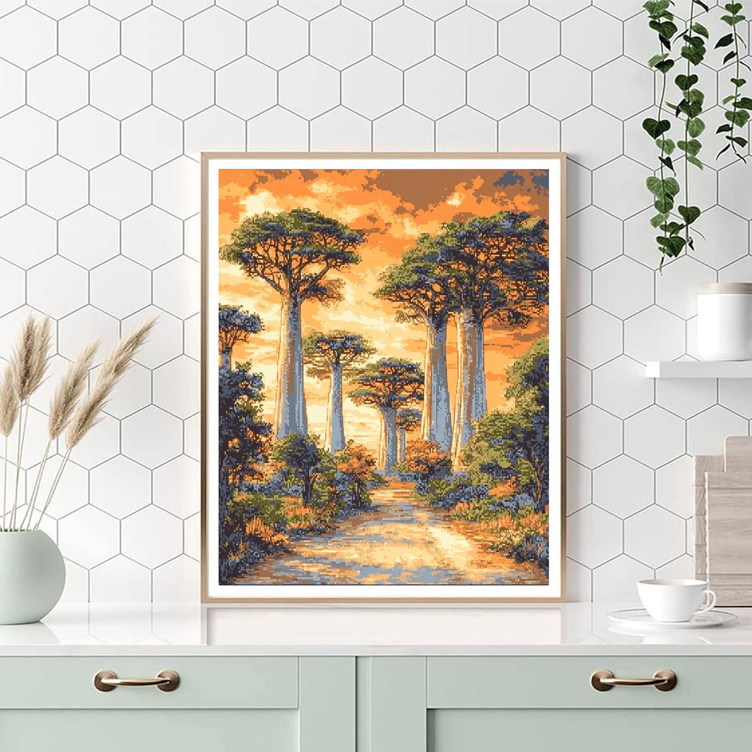Avenue Of The Baobabs - Morondava Number Painting