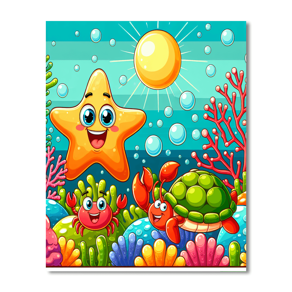 Silly Sea Creatures Paint By Number