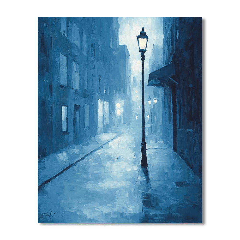 Edward Hopper Inspired Impression Of Urban Serenity  Paint By Numbers Art