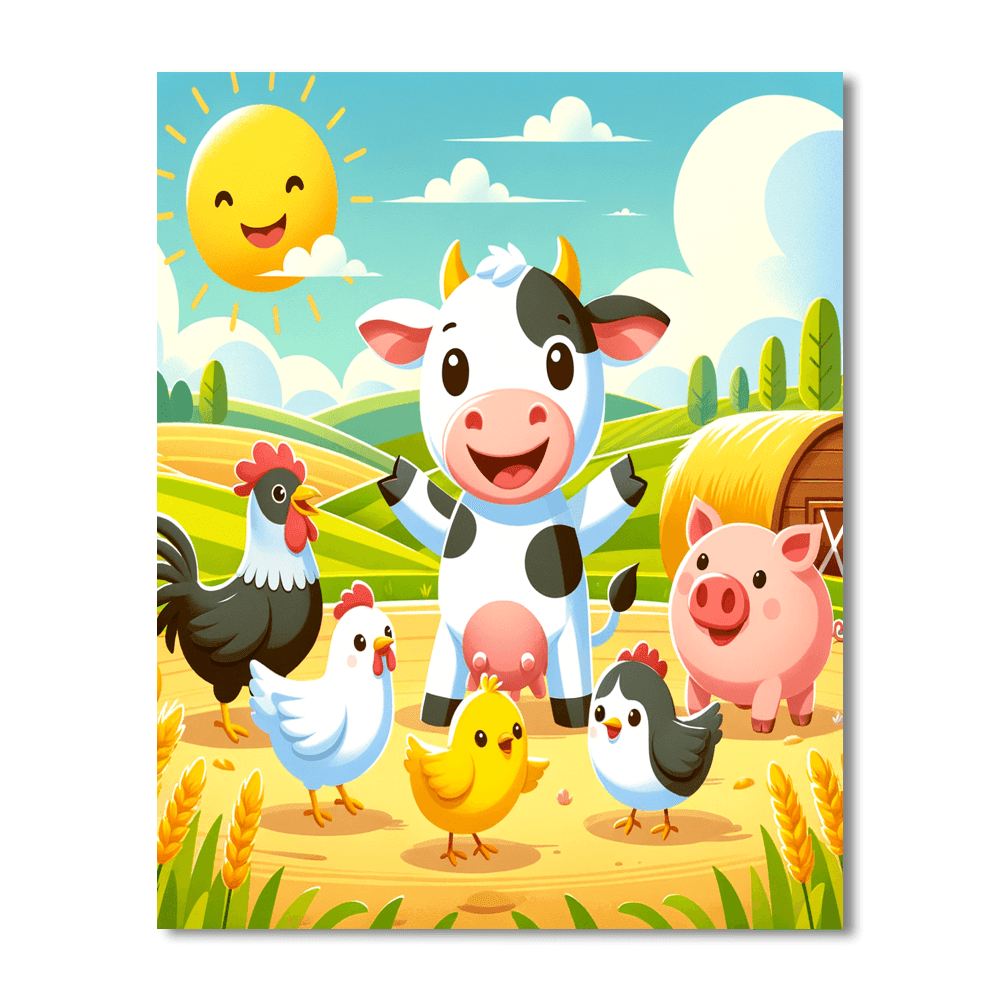 Cheerful Farmyard Paint By Numbers Kits