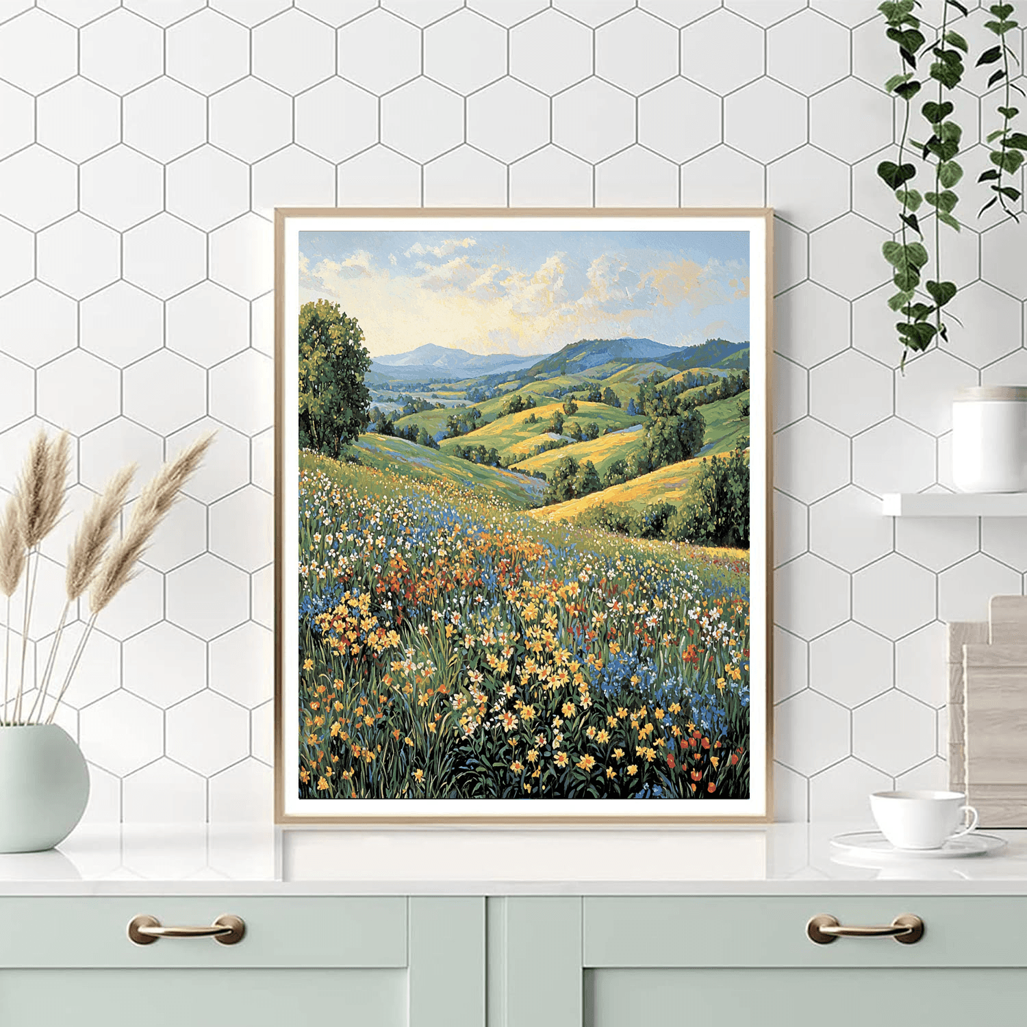 Claude Monet Inspired Whimsical Landscape  DIY Paint By Numbers