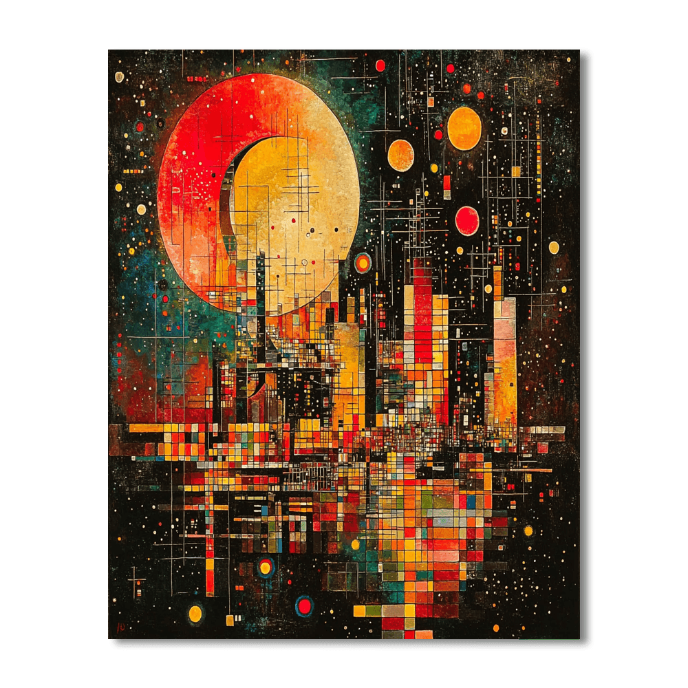Wassily Kandinsky Inspired Abstract Cityscape Dreams  Paint By Numbers Kits