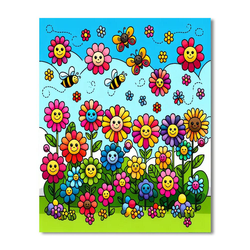 Fabulous Flower Garden Paint By Numbers