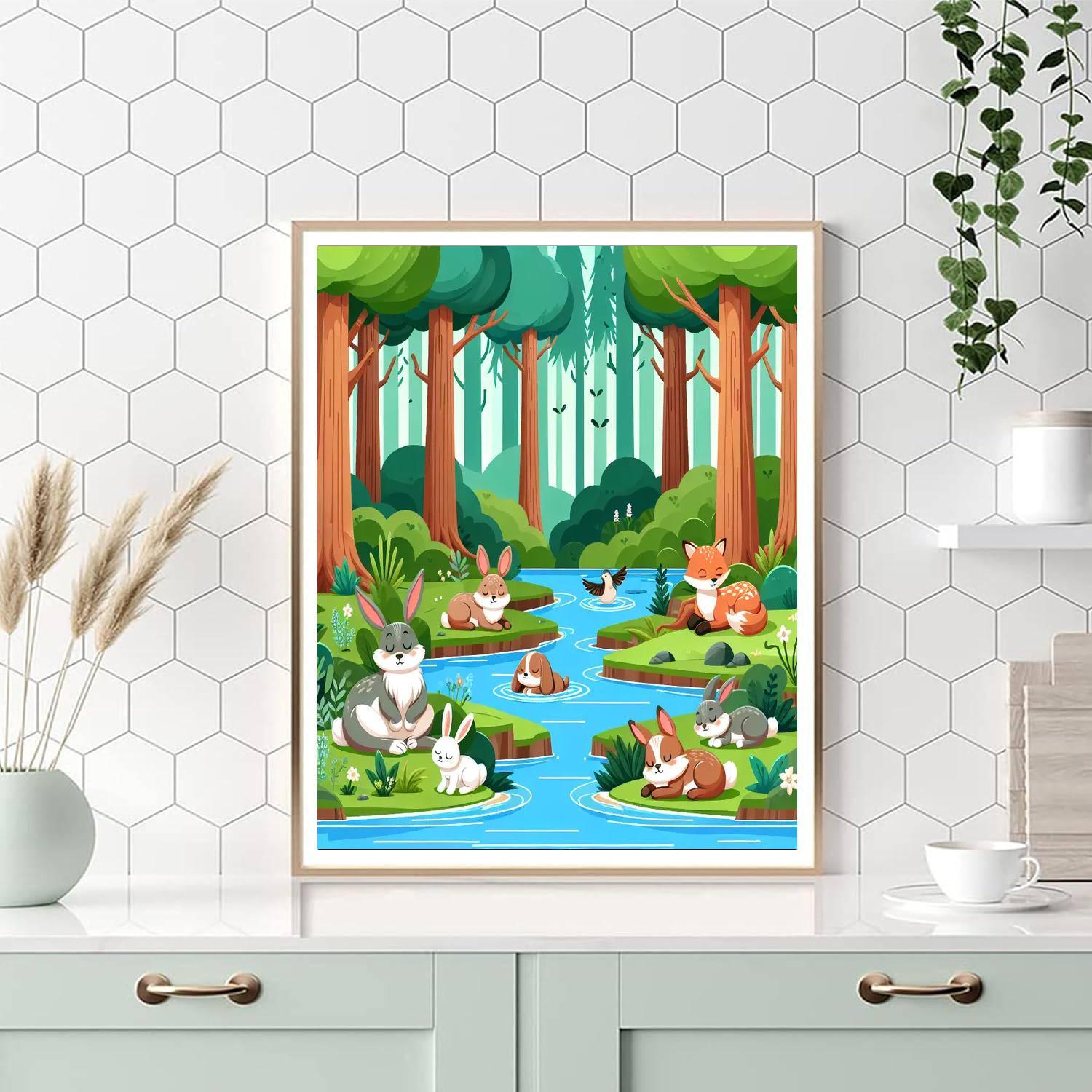 Secret Forest Hideaway Painting Number Kit