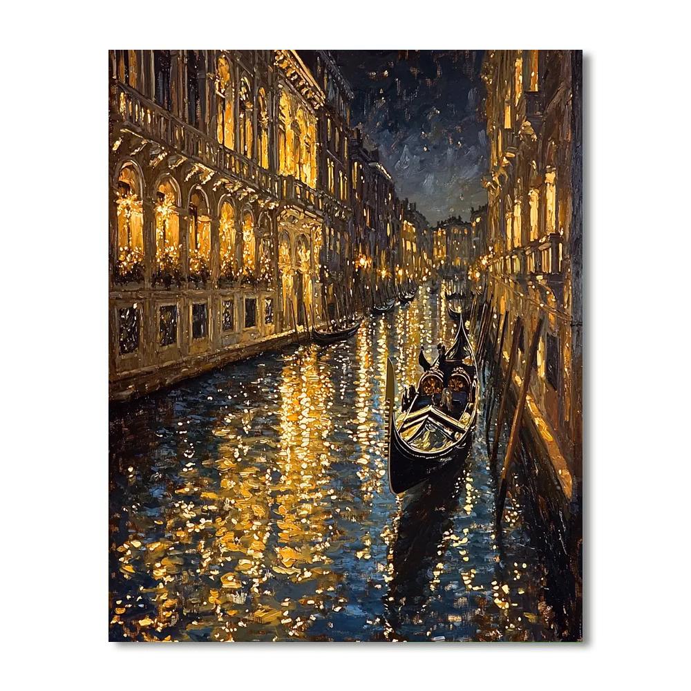 John Singer Sargent Inspired Opulent Venetian Night  Number Painting