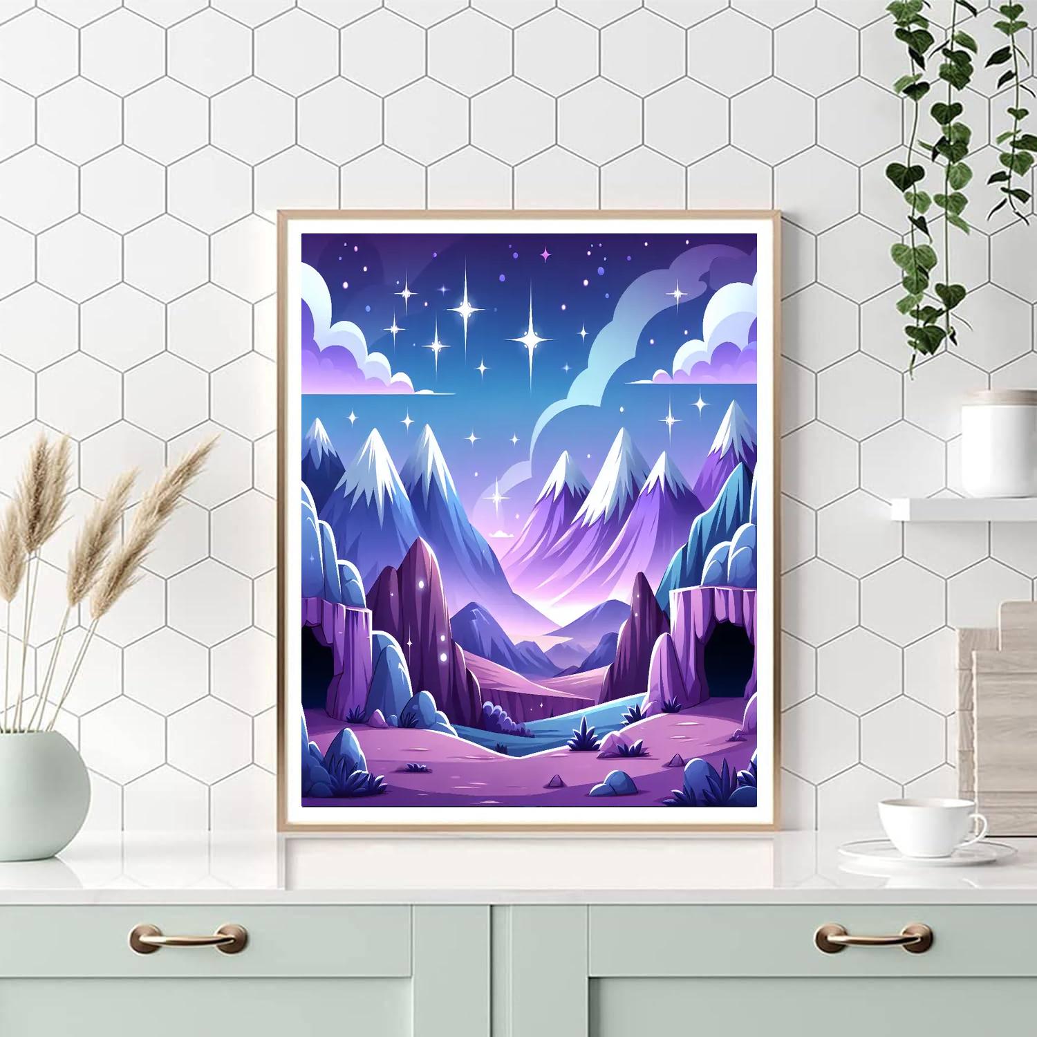 Mystery Mountain Painting Number Kit