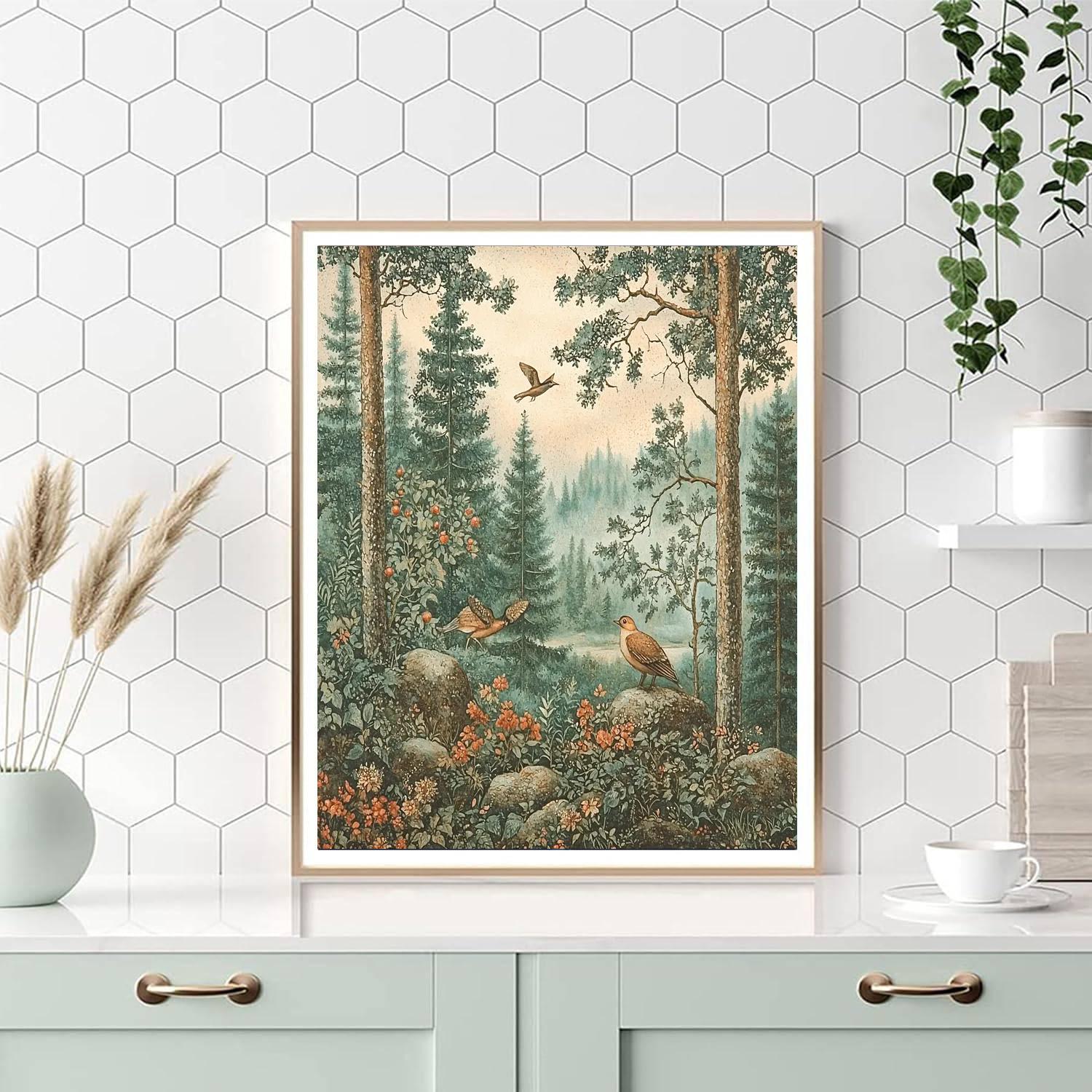 Nandalal Bose Inspired Harmony In Wilderness  Painting Number Kit