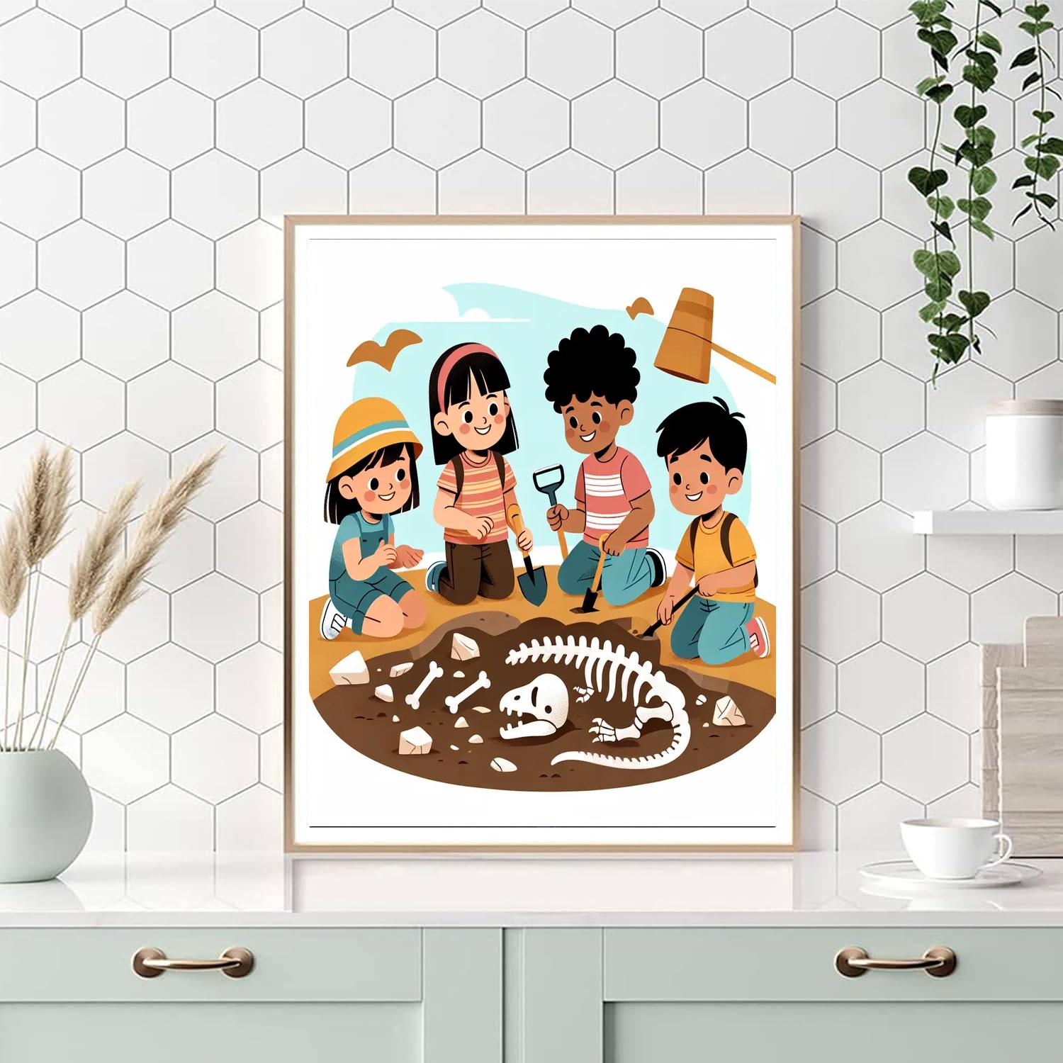 Fossil Dig Adventure Number Painting