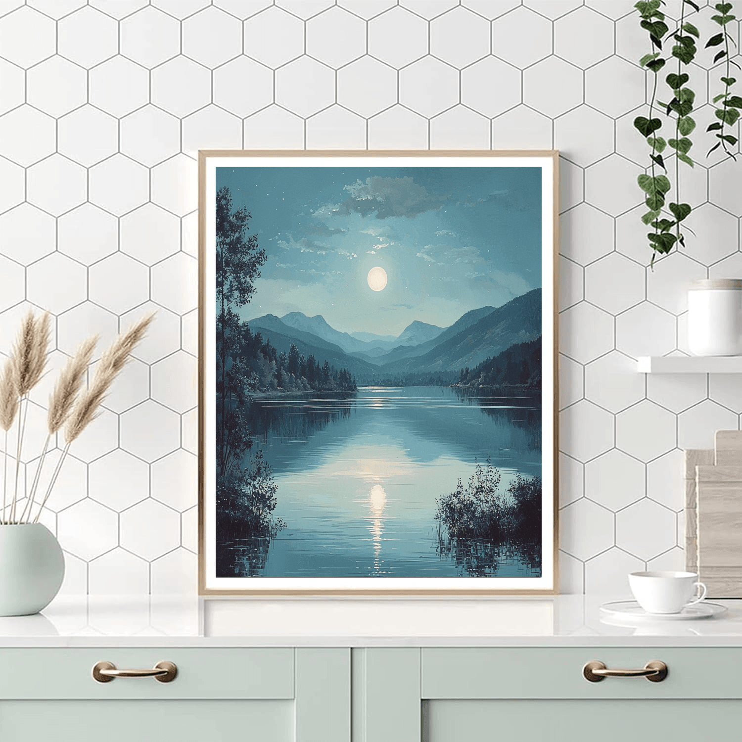 Caspar David Friedrich Inspired Nocturnal Serenity  Paint By Numbers
