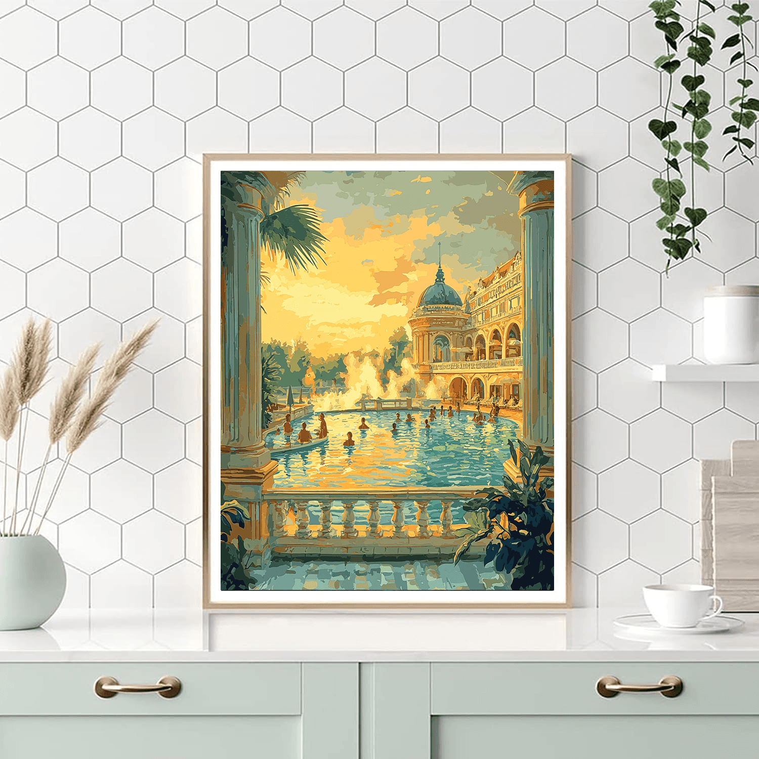 Budapest Thermal Baths Paint By Numbers