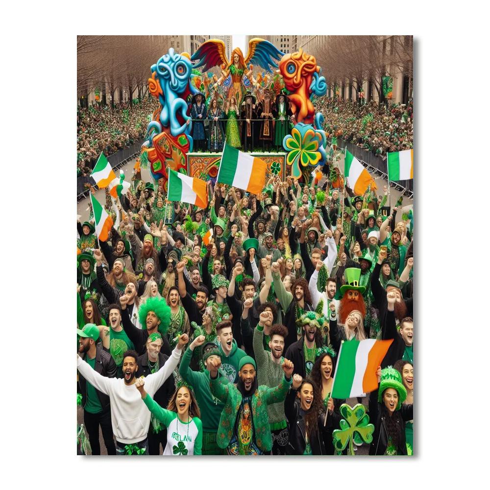 St Patrick's Day Number Painting