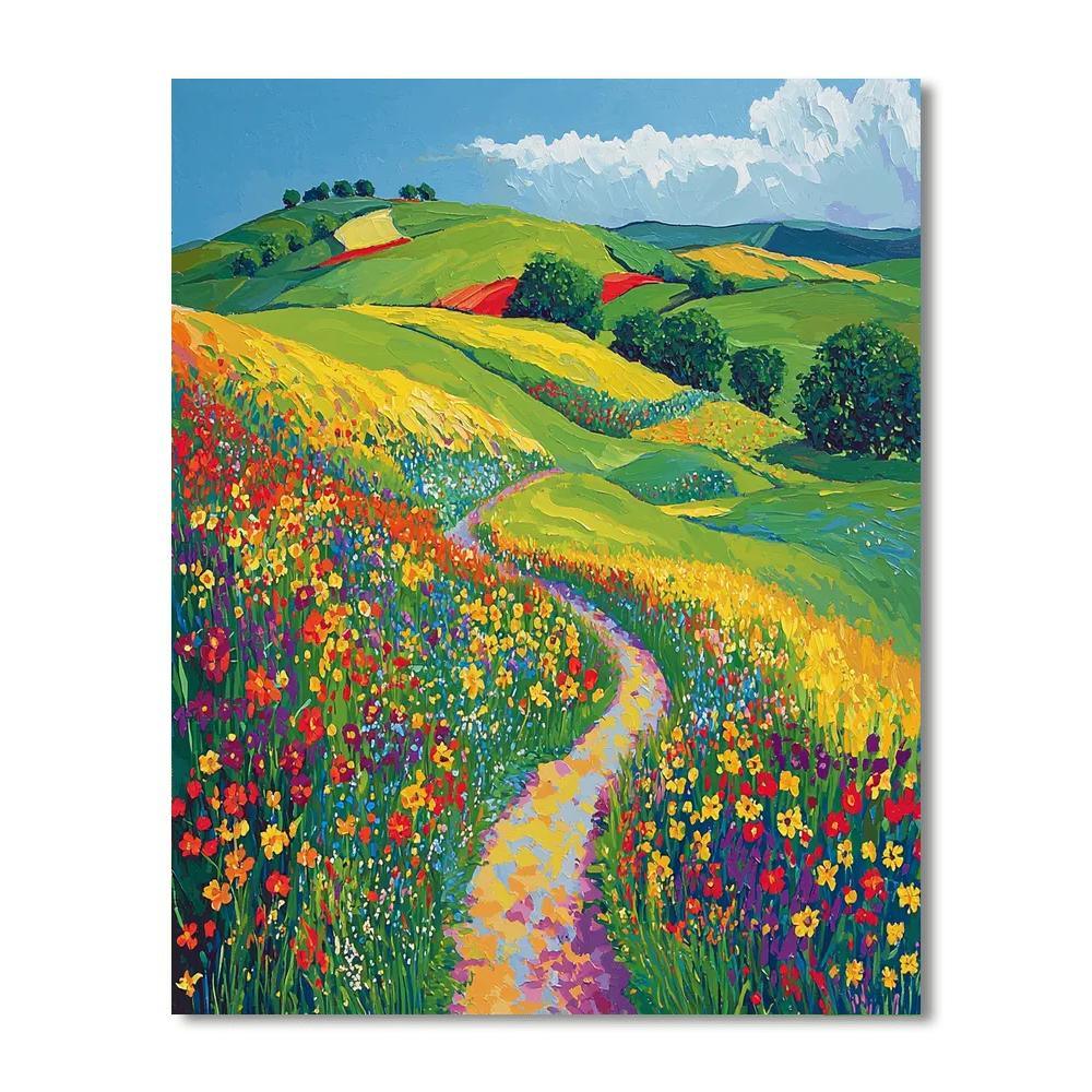David Hockney Inspired Colorful Countryside Serenade  Paint By Color