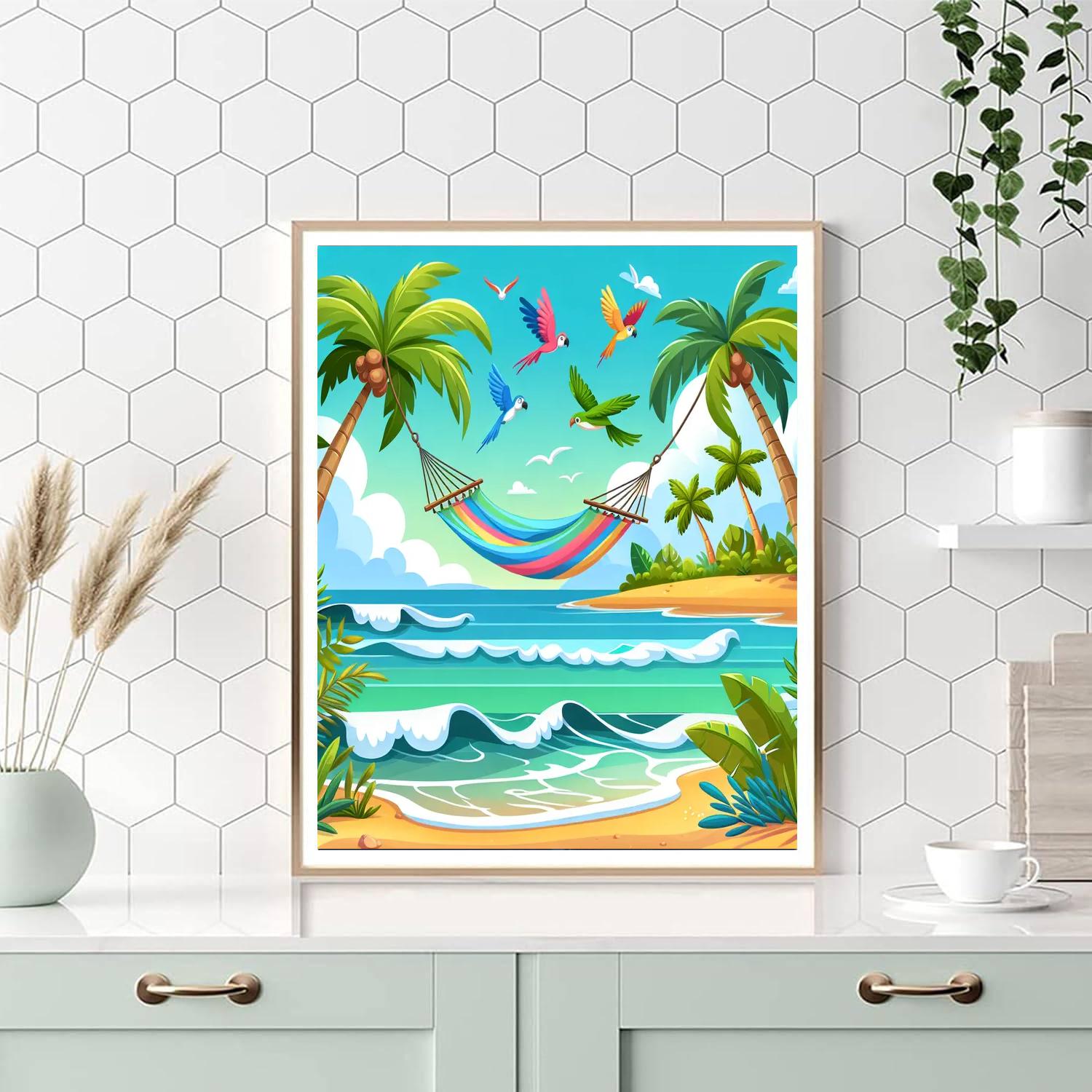 Ocean Breeze Island Paint By Numbers