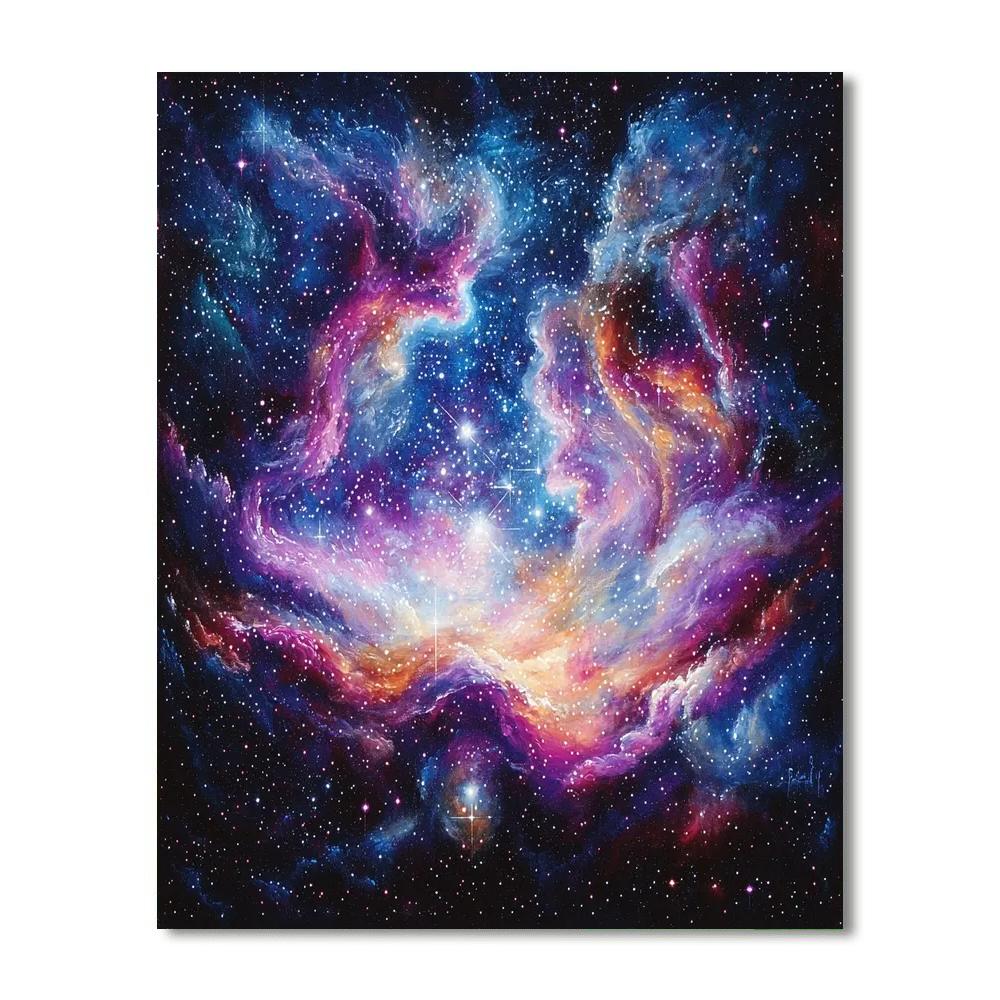 Georges Seurat Inspired Dreamy Nebula  Numbered Painting Kits