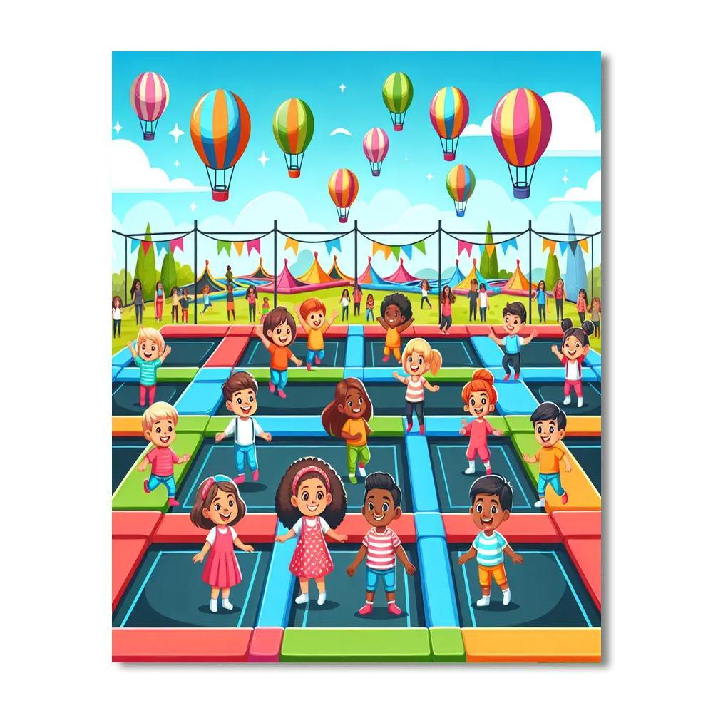 Fun Trampoline Park Paint By Number